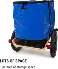 Klarfit Follower Fietsaanhanger Set - Fietskar 16" Luchtband - Aanhangwagen 35 Kg Belastbaarheid - Transporttas 120 Liter -Fietsenwinkel 1018x1200 2