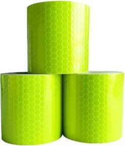 Vardaan Reflecterende Tape - Bakfiets - Fiets - Auto - Fluoriserend Geel Reflectie Plakband Op Rol - 3 Meter X 5 Cm Breed