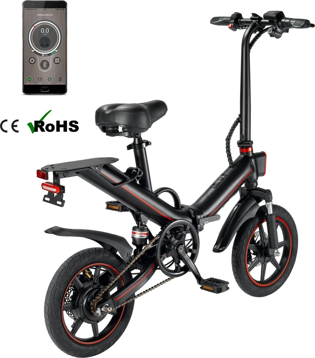 OUXI - V5 - 16 Inch - Elektrische Fiets - E Bike - Elektrische Vouwfiets - APP IOS/ Android - 500W Motor - 15Ah Lithuim Ion Batterij - Zwart 14 OUXI - V5 - 16 Inch - Elektrische Fiets - E Bike - Elektrische Vouwfiets - APP IOS/ Android - 500W Motor - 15Ah Lithuim Ion Batterij - Zwart - Image 12