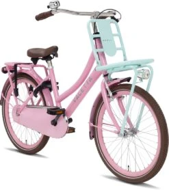 Valetta Cargo - Transportfiets - Meisjesfiets - 22 Inch - Mint Roze -Fietsenwinkel 1066x1200