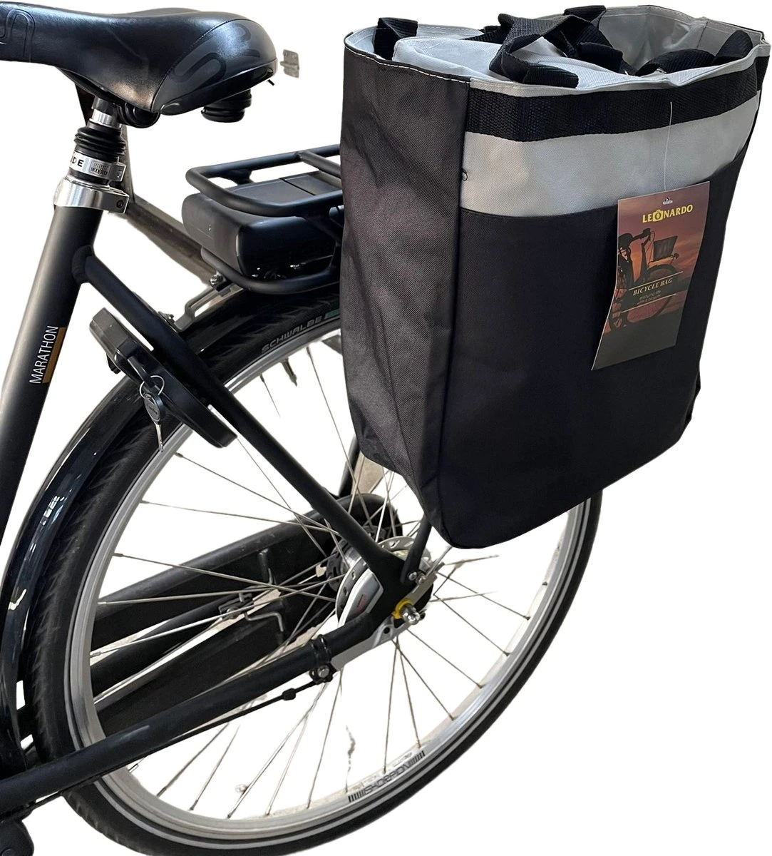 Leonardo Fietstas Boodschappentas 17 Liter - Eenvoudig Op Elke Fiets Te Klikken! - Schoudertas - 40x32x15.5 Cm - Ook Voor Elektrische Fietsen Geschikt -Fietstas Enkel 4 Leonardo Fietstas Boodschappentas 17 Liter - Eenvoudig Op Elke Fiets Te Klikken! - Schoudertas - 40x32x15.5 Cm - Ook Voor Elektrische Fietsen Geschikt -Fietstas Enkel - Image 2