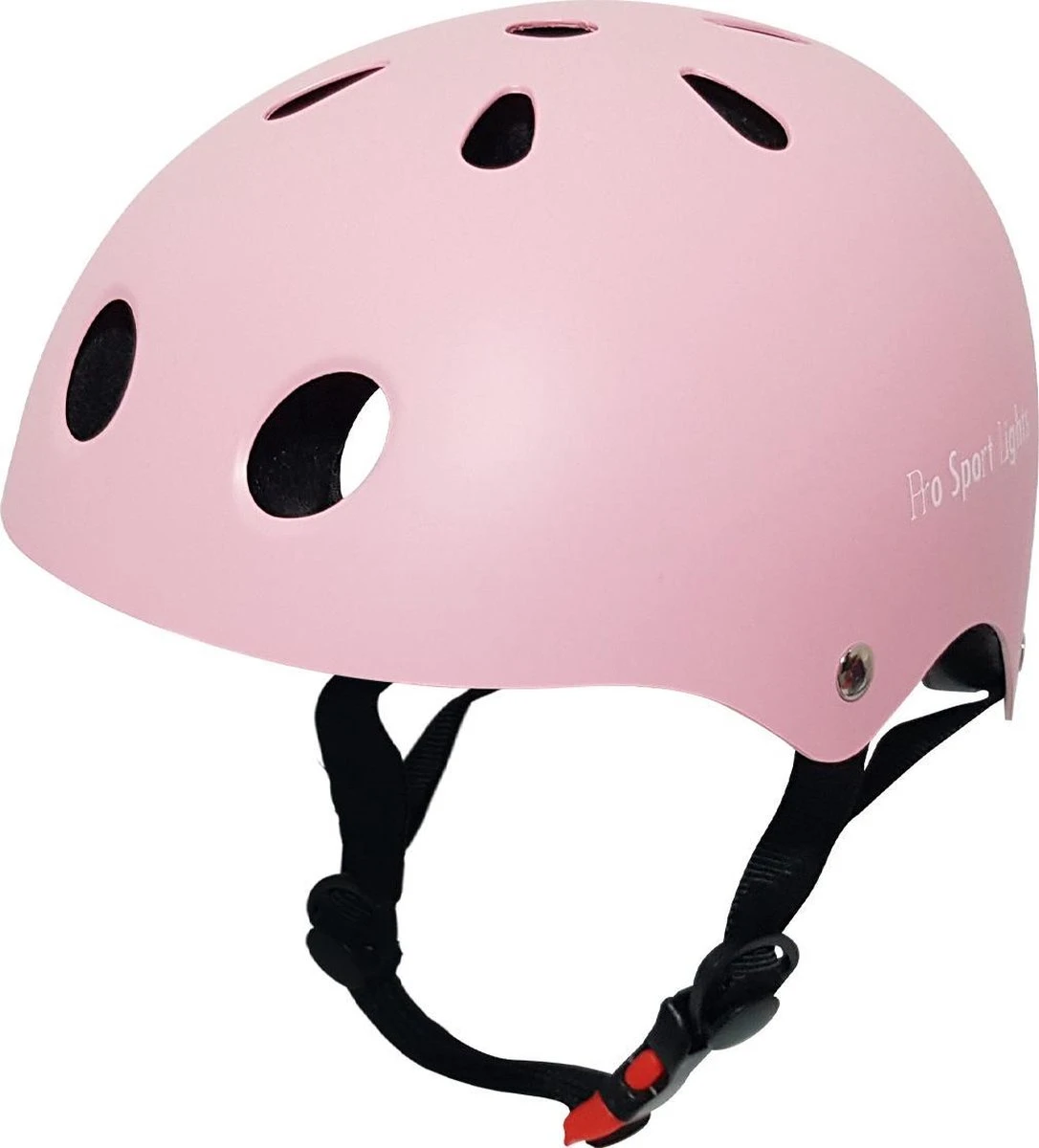 Kinderfietshelm Pro Sport Lights - Skate Fietshelm Voor Kinderen - Matt Roze Pink - Kinderhelm 50 - 56 Cm 3 Kinderfietshelm Pro Sport Lights - Skate Fietshelm Voor Kinderen - Matt Roze Pink - Kinderhelm 50 - 56 Cm