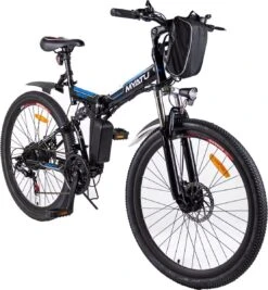 Myatu E-Bike 26-inch E-bike Voor Vrouwen En Mannen, Mountainbike Elektrische Fiets Met 36V 10.4AH Accu En Shimano 21 Versnellingen, 21 Versnellingen, Derailleur, 250 W-Zwart En Blauw -Fietsenwinkel 1111x1200 1