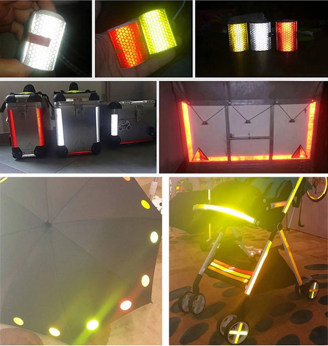 Vardaan Reflecterende Tape - Bakfiets - Fiets - Auto - Fluoriserend Geel Reflectie Plakband Op Rol - 3 Meter X 5 Cm Breed 7 Vardaan Reflecterende Tape - Bakfiets - Fiets - Auto - Fluoriserend Geel Reflectie Plakband Op Rol - 3 Meter X 5 Cm Breed - Image 5