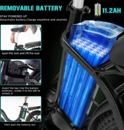 HITWAY Elektrische Fiets | 20" Opvouwbare Volwassen Vette Fiets | Batterij 36V/11,2Ah,Motor 250W, Max Bereik 35-90km | E Bike City -Fietsenwinkel 1149x1200 1