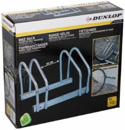 Dunlop Fietsenrek Voor 2 Fietsen - Aluminium - Voor Aan De Muur Of Op De Grond -Fietsenwinkel 1158x1200 2