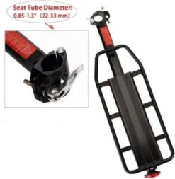 Merkloos Bagagedrager Fiets - Bagagerek Met Zadelpenbevestiging - Aluminium - Zwart - Geschikt Voor Mountainbike & Racefiets -Fietsenwinkel 1173x1200 2