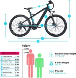 Elektrische Fiets Off-Road | E-Fietsen | Electric Mountain Bike | E-bike | 250W Motor | 26 Inch | Zwart BK7 -Fietsenwinkel 1177x1200 5