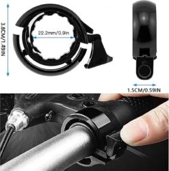 Fietsbel Voor 22mm Stuur - Mini Onzichtbare Bel - Voor MTB En Racefiets - Zwart -Fietsenwinkel 1184x1200 3