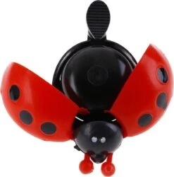 Merkloos Kinder Fietsbel - Lieveheersbeestje - Fietsen - Kinderfiets - Fietshoorn Fietstoeter - Kinder - Bel - Rood