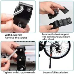 Merkloos Fietsstandaard Enkel 26 Cm Zijstandaard Aluminium Roestvrij Fiets Mountainbikes Makkelijk Te Installeren - Mountainbike Standaard Universeel - MTB Kickstand -Fietsenwinkel 1188x1200 5