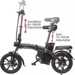 F-Wheel DYU A5 - Elektrische Vouwfiets - E Bike - 14 Inch - 7.5 Ah - 25km/u - Zwart -Fietsenwinkel 1193x1200 6