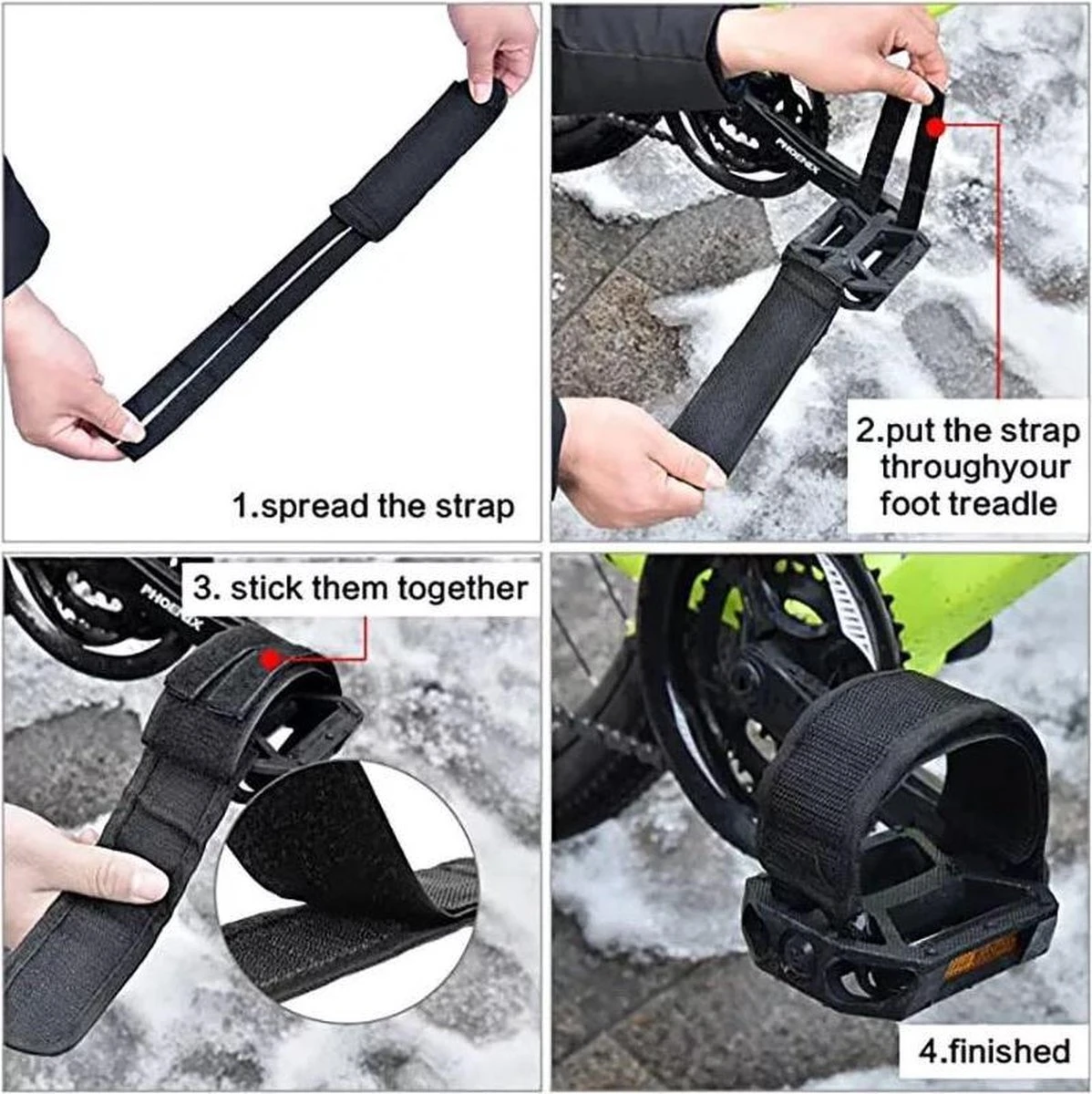 2 Fiets Pedalen Set- Anti-slip Bandjes- Klittenband Pedalen- Fiets Pedalen Bands - Foot Band Binding Bandvoor Meer Grip 9 2 Fiets Pedalen Set- Anti-slip Bandjes- Klittenband Pedalen- Fiets Pedalen Bands - Foot Band Binding Bandvoor Meer Grip - Image 7