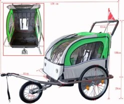 Fietskar Kind - Fietsaanhanger - Met Schokbreker - Blauw 15 Fietskar Kind - Fietsaanhanger - Met Schokbreker - Blauw -Fietsenwinkel 1200x1008 1