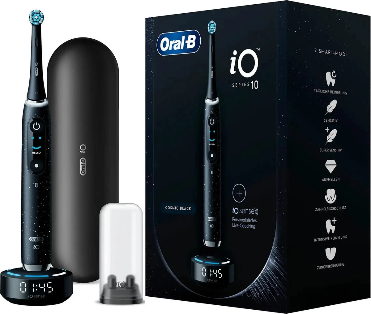 Oral B Oral-B IO Series 10 Volwassene Roterende-oscillerende Tandenborstel Zwart 3 Oral B Oral-B IO Series 10 Volwassene Roterende-oscillerende Tandenborstel Zwart