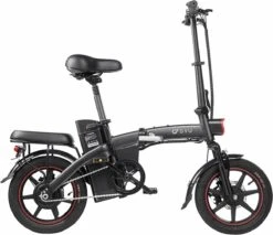 F-Wheel DYU A5 - Elektrische Vouwfiets - E Bike - 14 Inch - 7.5 Ah - 25km/u - Zwart -Fietsenwinkel 1200x1037 5