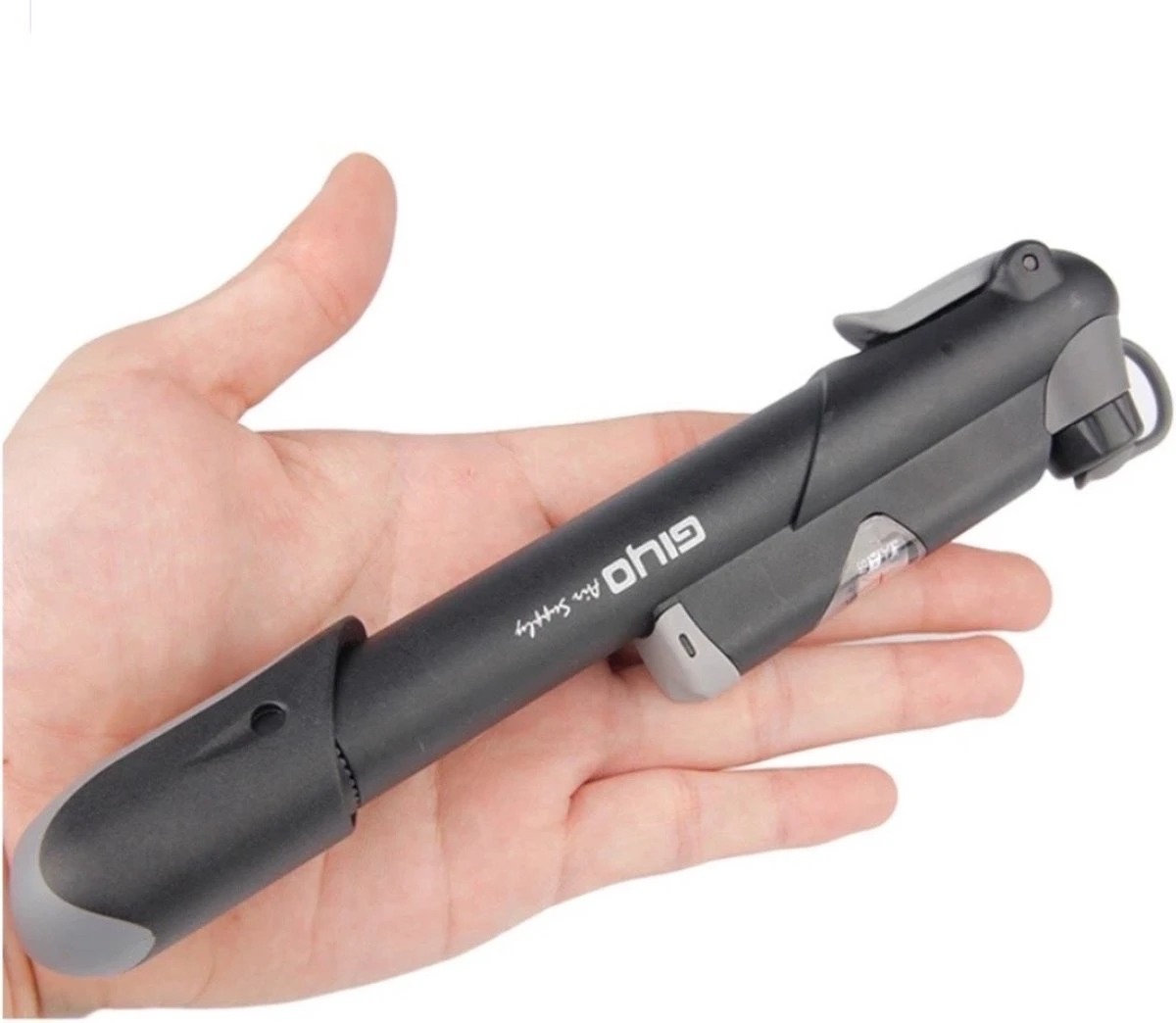 Giyo Fietspomp Mini - Fietspomp Met Drukmeter - Pomp Fiets Mini - 8.3 Bar - Inclusief Naaldventiel En Fietsbandreparatieset 5 Giyo Fietspomp Mini - Fietspomp Met Drukmeter - Pomp Fiets Mini - 8.3 Bar - Inclusief Naaldventiel En Fietsbandreparatieset - Image 3