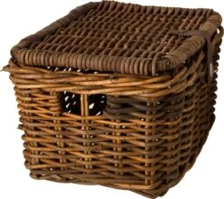 Fastrider Sera Rotan Fietsmand - Bruin - 17L - Handgemaakt - Met Klep -Fietsenwinkel 1200x1066