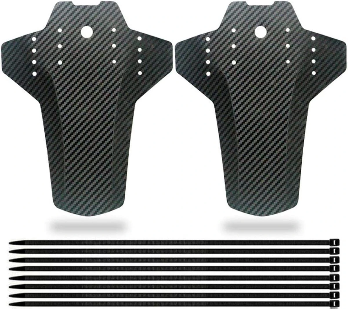 Set Van 2 - Universeel Spatborden - Inclusief Bevestiging Materiaal - Tie Wraps - Mountainbike Spatbord -Verstelbare Voor + Achter MTB Spatbord Set - Compatibel Met 20 "/24"/26 "/27.5"/29" Fiets - MBT Spatborden - 3D Carbon Patroon - Zwart 3 Set Van 2 - Universeel Spatborden - Inclusief Bevestiging Materiaal - Tie Wraps - Mountainbike Spatbord -Verstelbare Voor + Achter MTB Spatbord Set - Compatibel Met 20 "/24"/26 "/27.5"/29" Fiets - MBT Spatborden - 3D Carbon Patroon - Zwart