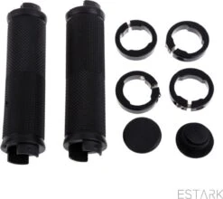 ESTARK® - Fietshandvatten - Lock-On - Handvatten - Universeel - Fiets – Mountainbike – Professioneel - Grips - Extra Grip – Fietshandvaten -Handvaten - Handig Te Monteren - Anti-slip – Fietsen – Stuur – Bikegrips – Lock-on Aanspanbaar - Zwart - LO-zw -Fietsenwinkel 1200x1071 3