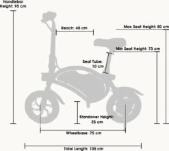 Windgoo - B3 Elektrische Long-Range E-Bike Met Trappers - E-bike - 25Km / H - Wit -Fietsenwinkel 1200x1072 5