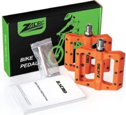 Zacro Fietspedalen - Nylon Antislip Mountainbike Pedalen - Platformpedalen - 9/16 - 2 Lagers - Antislip Waterdicht Anti Stof - Oranje -Fietsenwinkel 1200x1086 5