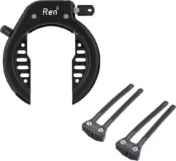 AXA Ren 2 Zwart + AXA Flex Mount Bevestigingsset Zwart