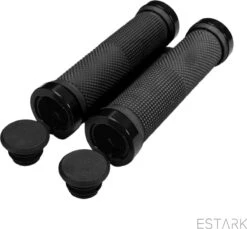 ESTARK® - Fietshandvatten - Lock-On - Handvatten - Universeel - Fiets – Mountainbike – Professioneel - Grips - Extra Grip – Fietshandvaten -Handvaten - Handig Te Monteren - Anti-slip – Fietsen – Stuur – Bikegrips – Lock-on Aanspanbaar - Zwart - LO-zw -Fietsenwinkel 1200x1111 5