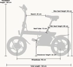 Merkloos Windgoo B20 V3- APP IOS Android - Elektrische Vouwfiets - E Bike - 7.8Ah Batterij - 250W - 14 Inch - 25 KM/H - Zwart -Fietsenwinkel 1200x1111 9