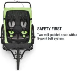 Klarfit Kiddy King Fietskar Voor Kinderen - Fietsaanhanger Voor 1 Tot 2 Kinderen Vanaf 12 Maanden - Joggerbuggy - Met Gaas En Regehoes - Inclusief Opbergruimte -Fietsenwinkel 1200x1113 2