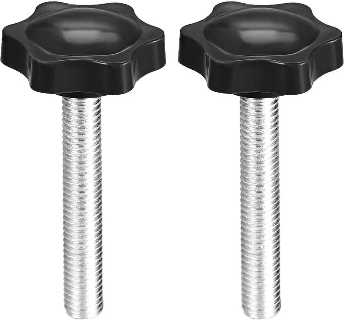 10 Stuks - Klemschroef Met Draaiende Knop - Sterschroef - Duimschroeven - Schuifmoeren - Gekartelde Klemknoppen - Draai Bouten - Vervangende Ster Handknop - Aanhaalschroef - M8 * 50mm - Zwart 4 10 Stuks - Klemschroef Met Draaiende Knop - Sterschroef - Duimschroeven - Schuifmoeren - Gekartelde Klemknoppen - Draai Bouten - Vervangende Ster Handknop - Aanhaalschroef - M8 * 50mm - Zwart - Image 2