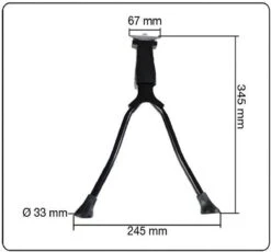 Benson Dubbele Fietsstandaard Bipod Kickstandaard Aluminium Roestvrij Zeer Stabiel Voor Bijvoorbeeld Een Mamafiets -Fietsenwinkel 1200x1117 2