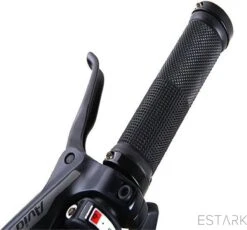 ESTARK® - Fietshandvatten - Lock-On - Handvatten - Universeel - Fiets – Mountainbike – Professioneel - Grips - Extra Grip – Fietshandvaten -Handvaten - Handig Te Monteren - Anti-slip – Fietsen – Stuur – Bikegrips – Lock-on Aanspanbaar - Zwart - LO-zw -Fietsenwinkel 1200x1118 1