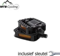 Fiets Pedalen Inclusief Bevestiging Gereedschap - Anti Slip - Trappers Voor Fiets Met Reflector - 14.2mm Schroefdraad - 9/16 Inch -Zwart -Fietsenwinkel 1200x1131 9