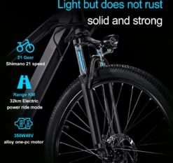 Elektrische Fiets Off-Road | E-Fietsen | Electric Mountain Bike | E-bike | 250W Motor | 26 Inch | Zwart BK7 -Fietsenwinkel 1200x1134 10