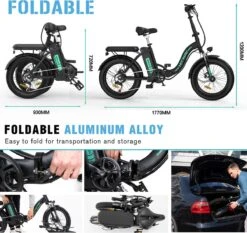 HITWAY E Bike Fat Tire Urban Opvouwbare Elektrische Fiets, 20 Inch, 250W/36V/11,2Ah Batterij Voor Heren En Dames -Fietsenwinkel 1200x1134 8