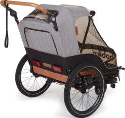 Bobike 2-in-1 Fietskar En Wandelwagen - Zwart/bruin -Fietsenwinkel 1200x1135 2