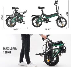 HITWAY Elektrische Fiets - Opvouwbare E-bike - 16 Inch-250W-2023 Model -Fietsenwinkel 1200x1138 7