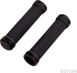 ESTARK® - Fietshandvatten - Lock-On - Handvatten - Universeel - Fiets – Mountainbike – Professioneel - Grips - Extra Grip – Fietshandvaten -Handvaten - Handig Te Monteren - Anti-slip – Fietsen – Stuur – Bikegrips – Lock-on Aanspanbaar - Zwart - LO-zw -Fietsenwinkel 1200x1141 3