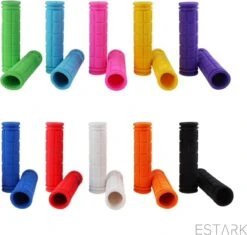 Merkloos ESTARK® - Fietshandvatten - Handvatten - Universeel - Fiets – Mountainbike – Professioneel - Grips - Extra Grip – Fietshandvaten -Handvaten - Handig Te Monteren - Anti-slip – Fietsen – Stuur – Bikegrips – Stevig - Rubber Zwart - (R-zwa) -Fietsenwinkel 1200x1144 2