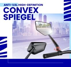 Beyond Gold - Fietsspiegel - Links - Reflectie Strip - E Step - Elektrische Fiets - Mountain Bike - Incl Grote Kijkhoek - Achteruitkijkspiegel - 360º Verstelbaar - Multifunctioneel - Incl Inbussleutel - Fiets Spiegel -Fietsenwinkel 1200x1148 1