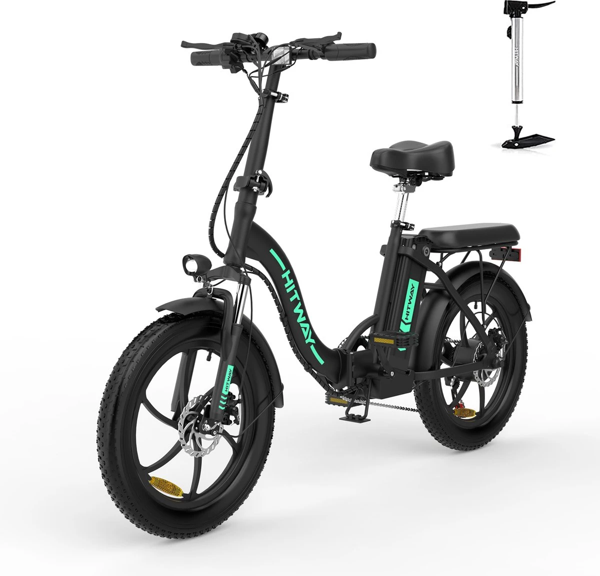 HITWAY Elektrische Fiets - E-Bike - 20 Inch- Fatbike - 250 W- Shimano 7 Versnellingen 4 HITWAY Elektrische Fiets - E-Bike - 20 Inch- Fatbike - 250 W- Shimano 7 Versnellingen - Image 2