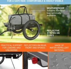 Cargo Bull Travel Aanhangwagen 40kg Fietsaanhanger Zwart/hout -Fietsenwinkel 1200x1158 2