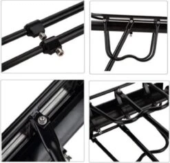 Merkloos Bagagedrager Fiets - Bagagerek Met Zadelpenbevestiging - Aluminium - Zwart - Geschikt Voor Mountainbike & Racefiets -Fietsenwinkel 1200x1158 3