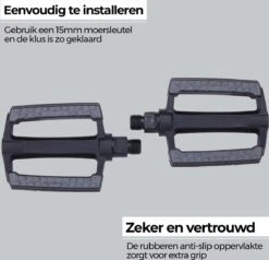 BBB Cycling SteadyRider Fietspedalen - Rubber Antislip - Stadsfiets & E-bike - Met Reflector - Zwart - BPD-44 -Fietsenwinkel 1200x1158 7