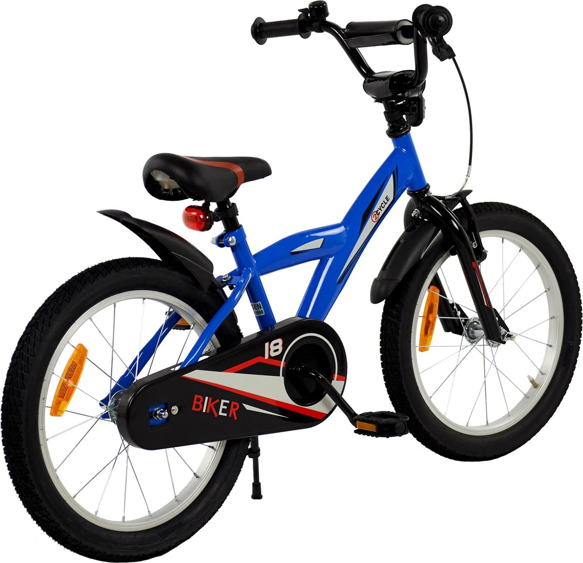 2Cycle Biker Kinderfiets - 18 Inch - Blauw - Jongensfiets 6 2Cycle Biker Kinderfiets - 18 Inch - Blauw - Jongensfiets - Image 4