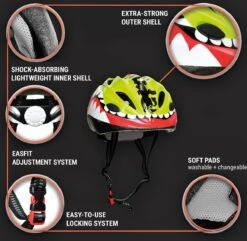 Skullcap By CAPITAL SPORTS Kinderfietshelm - Fietshelm Voor Kinderen 2-7 Jaar - Microshell Buitenschaal Van Polycarbonaat - 12 Luchtopeningen -Fietsenwinkel 1200x1169