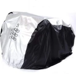 Fiets Beschermhoes - 210D + Zadelhoes + Opbergtas - Voor 2 - 3 Fietsen - Alle Weersinvloeden - 110 X 80 X 200 Cm (B*H*L) -Fietsenwinkel 1200x1170 1