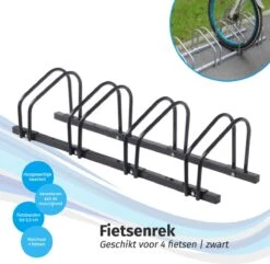 IVOL Fietsenrek 4 Fietsen 100 Cm PRO - Fietsenstandaard - Fiets Standaard - Zwart -Fietsenwinkel 1200x1171 2