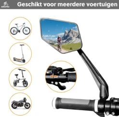 BikePro Verstelbare Fietsspiegel Set Incl. Reflectoren - Links & Rechts - Achteruitkijkspiegel Fiets - Geschikt Voor E Bike, Fiets, Motor, Step -Fietsenwinkel 1200x1175 3